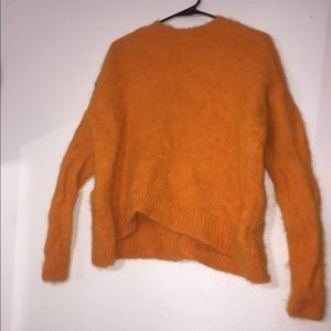 orange wool sweater